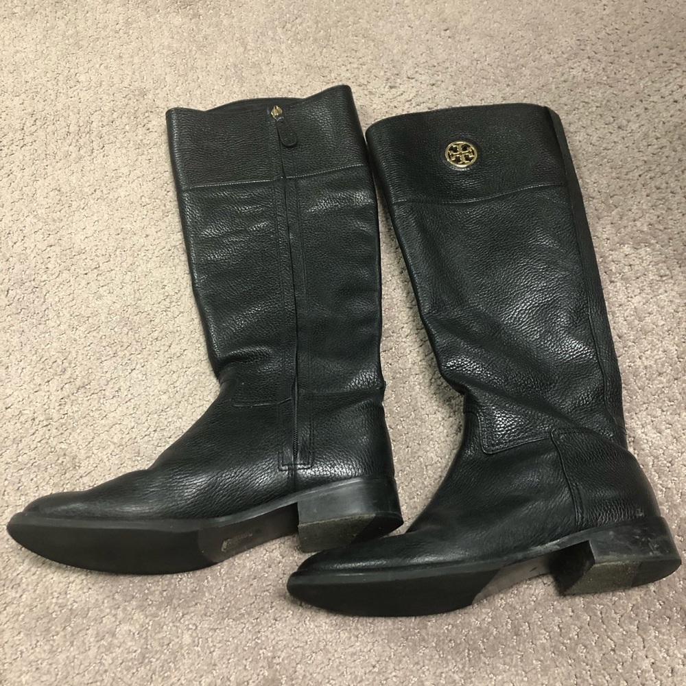 TORY BURCH Black Riding Boots size 8